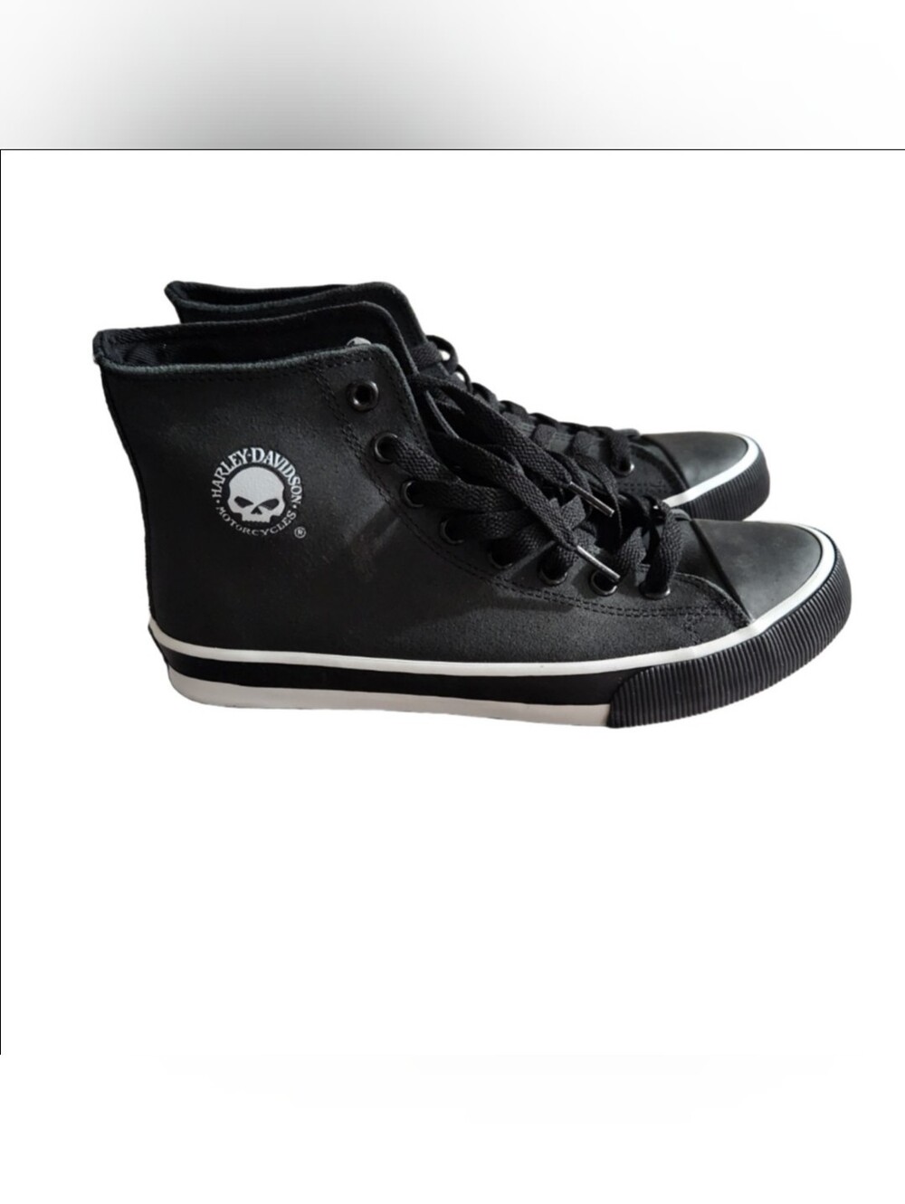 New Mens Harley Davidson Baxter High Top Sneaker Skull Sz 8
